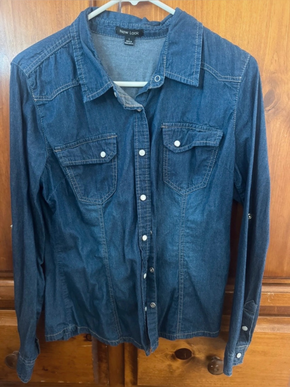New Look Dark Blue Denim Shirt Jacket